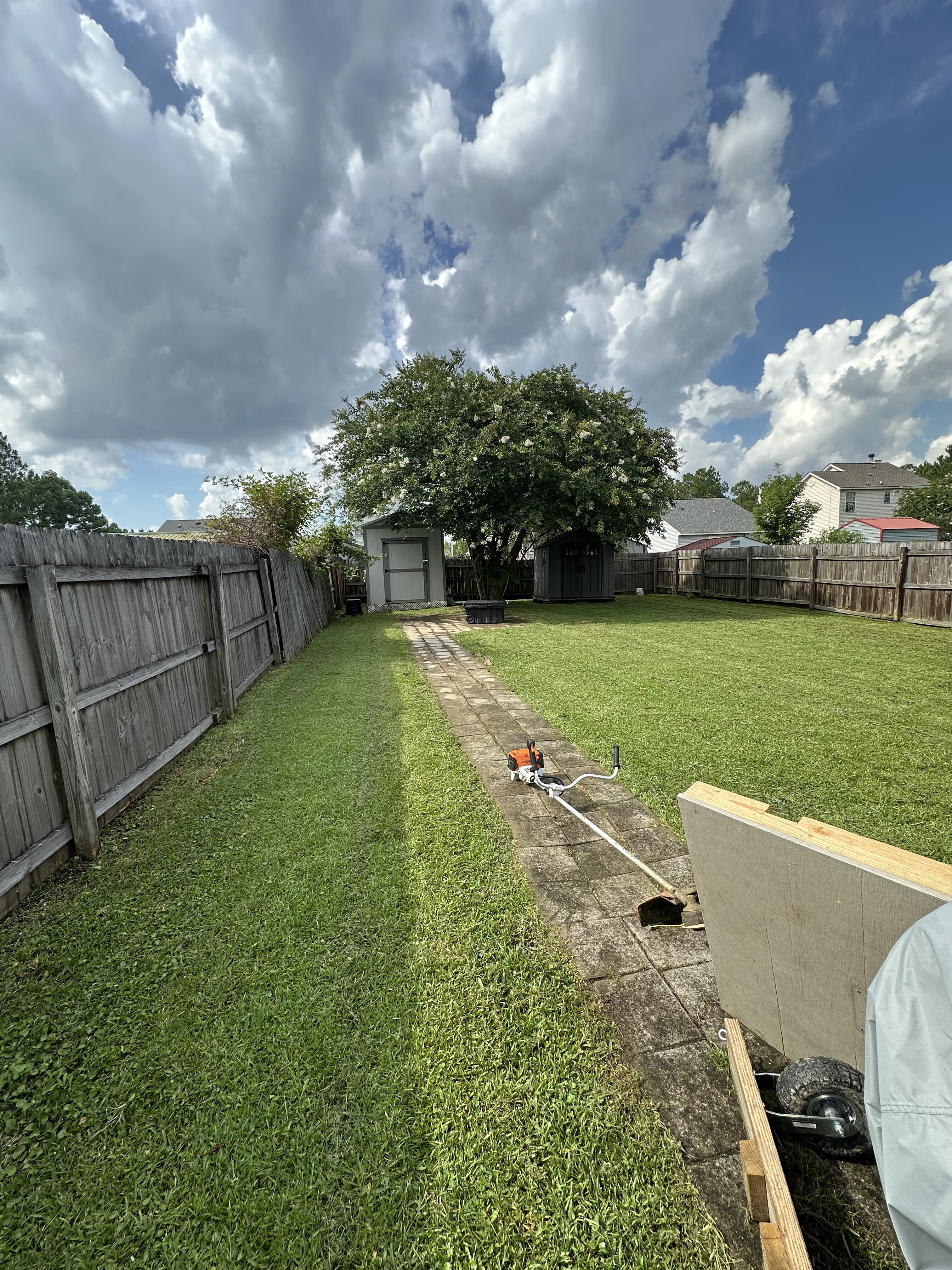 Gutter cleaning before and after