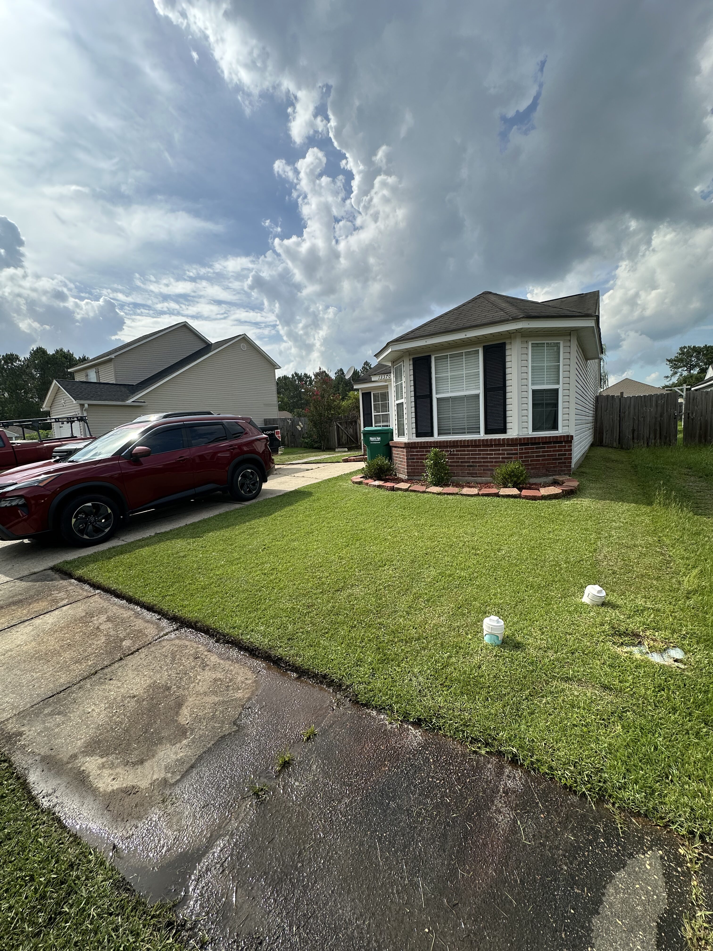 Pressure washed concrete