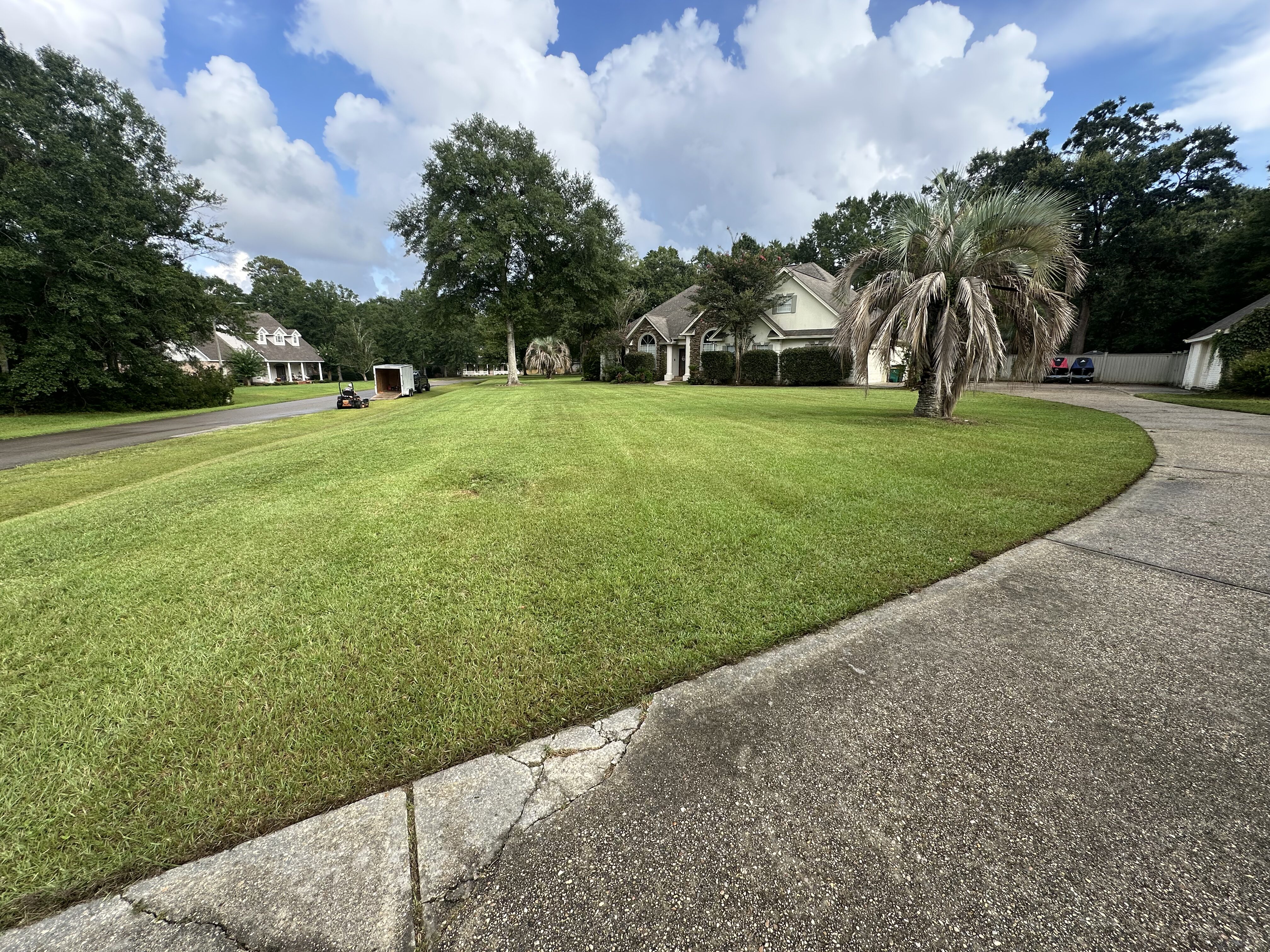 Sod repair in progress